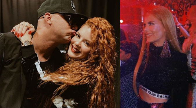 Esposa de Wisin se roba todas las miradas con sexy escote (VIDEO)