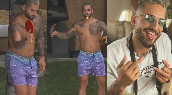 Maluma no soporta que le digan gordo y muestra sus abdominales