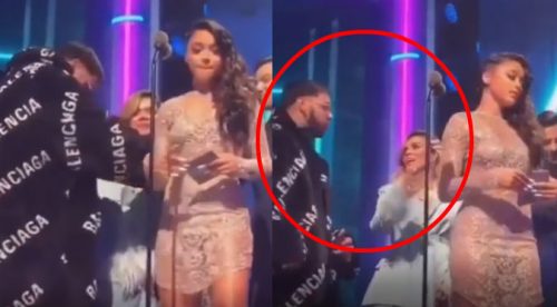 ¿Anuel obedece las reglas de Karol G y no saluda a bellas modelos? (VIDEO)