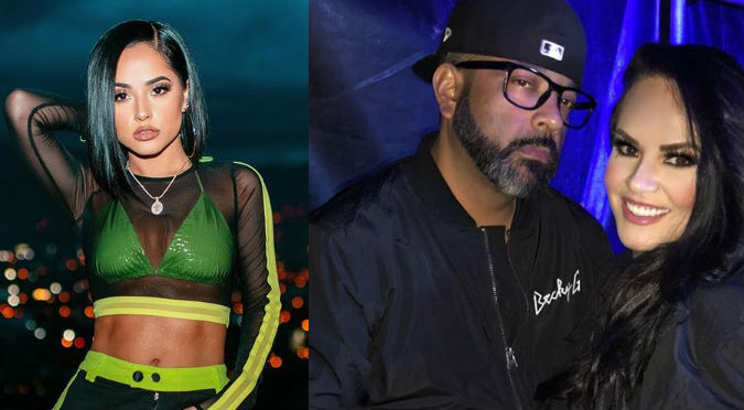 Padres de Becky G hacen de las suyas detrás del escenario