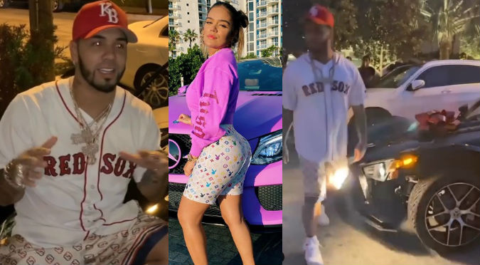 Anuel AA recibió así el ‘Batimóvil’ que le regalo Karol G (VIDEO)