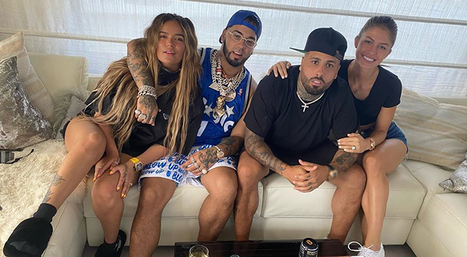 Así celebran Anuel AA, Karol G y Nicky Jam el lanzamiento de “Emmanuel” | FOTO