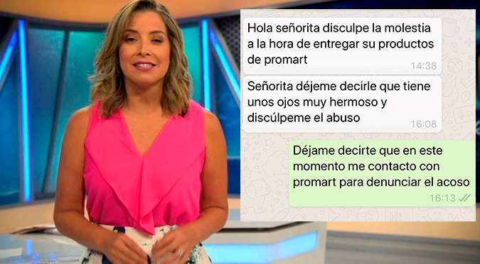 Periodista Mabel Huertas denunció a repartidor de delivery por acoso