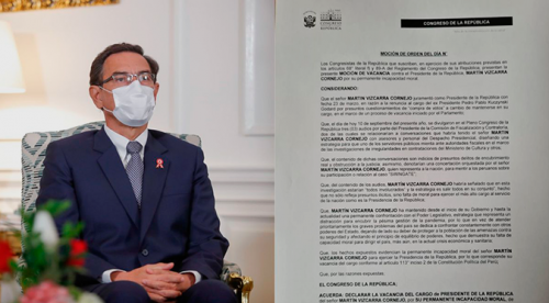 Congreso presenta moción de vacancia contra el presidente Martín Vizcarra