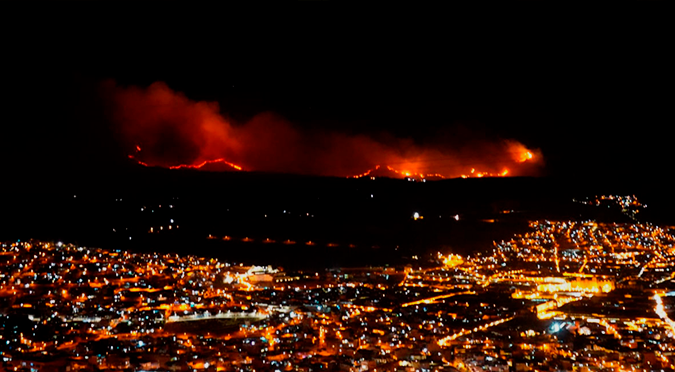 Incontrolable incendio forestal se registró en el Parque Arqueológico de Sacsayhuamán | VIDEO