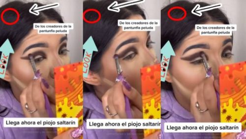 TikTok: un piojo camina en la cabeza de influencer mientras se maquillaba |VIDEO