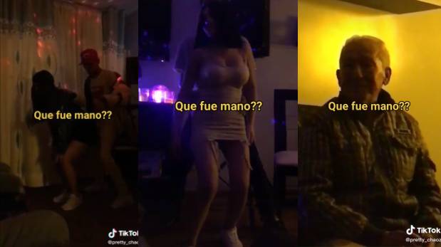 Jóvenes bailan perrero mientras abuelito mira indignado la escena | VIDEO