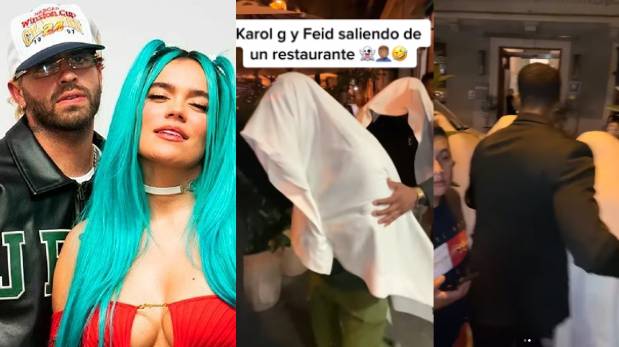 Karol G y Feid huyeron escondidos al ser captados en cita secreta | VIDEO