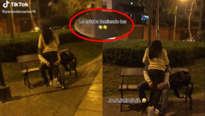 Pareja es encontrada en pleno acto impúdico en un parque | VIDEO