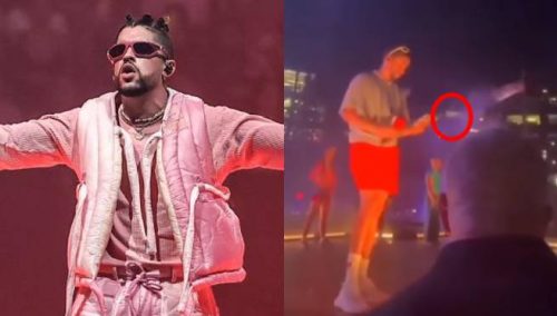 Le tiran un celular a Bad Bunny en pleno concierto y él reacciona de manera insólita | VIDEO