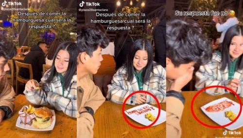 TikTok: joven se declara en cena romántica, pero ella lo rechaza ante las cámaras | VIDEO