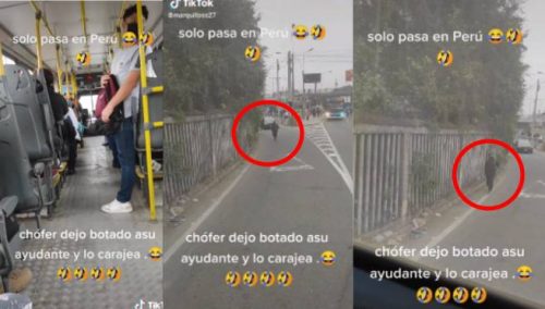 ¡Solo en el Perú!: chófer se olvida de su cobrador y se vuelve viral en redes | VIDEO