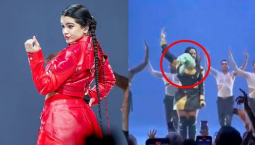 Rosalía fue golpeada con un objeto en pleno concierto y tuvo una llamativa reacción | VIDEO