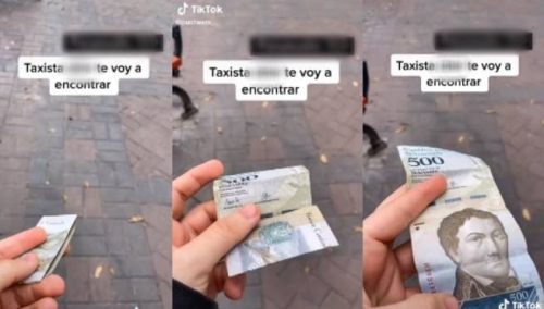 Joven paga con 20 soles a taxista, pero recibe 500 bolívares de vuelto | VIDEO
