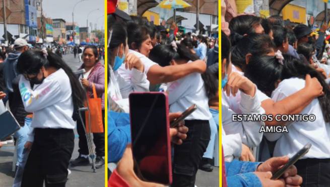 ¡Conmovedor! Joven lloró en los brazos de su madre tras terminar su examen de admisión de la UNMSM | VIDEO