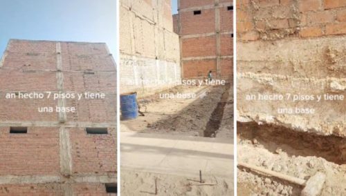 Albañil descubre una falla grave en una casa de 7 pisos: «En un fuerte sismo, esa casa se cae más que seguro» | VIDEO