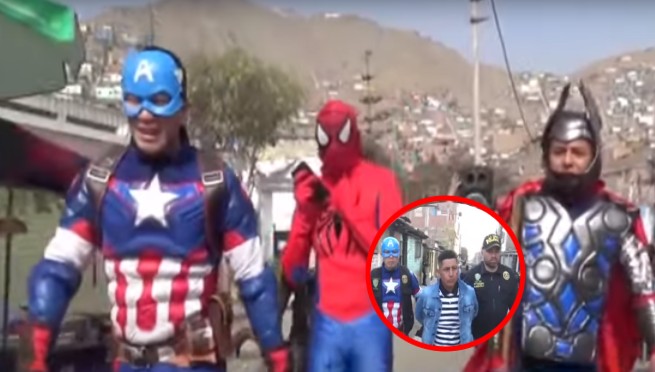 ¡Solo en Perú! Policías vestidos de «Avengers» capturan a banda de delincuentes en San Juan de Lurigancho | VIDEO