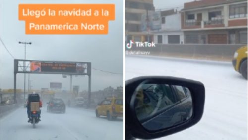 Captan nieve en la Panamericana Norte y peruanos quedan en shock: «¿Ya somos Limayork?» |VIDEO
