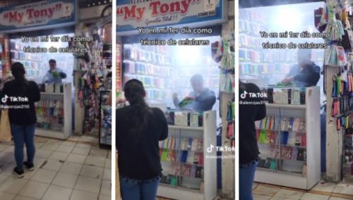 Asiste a su primer día de trabajo como técnico, pero comete error y casi incendia el local | VIDEO