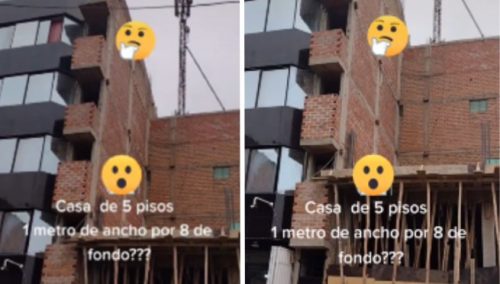 Peruano presume su casa de 5 pisos, pero tiene un metro de ancho y es troleado: «Casa chilena» | VIDEO
