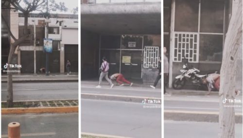 Captan a hombre caminando a cuatro patas en el Centro de Lima y causa terror en redes: «Son zombies» | VIDEO