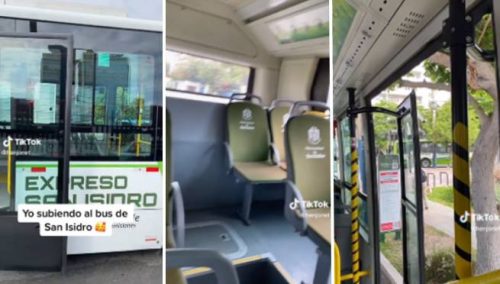 Peruano sube a bus de San Isidro, pero queda sorprendido por no pagar pasaje: «Parece primer mundo» | VIDEO