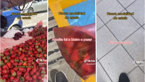 Peruano compra 1 kilo de fresas a S/3 en carretilla, pero termina estafado: «Sano de sanos»