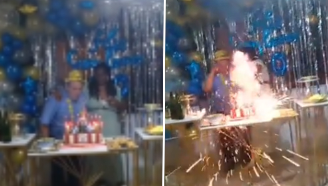 Peruano confunde velas de cumpleaños con cohetes y casi termina mal: «Te encontraré ambulante» | VIDEO