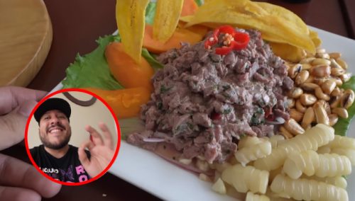El Cholo Mena prueba ceviche de carne y su reacción sorprende: «El más raro del Perú» | VIDEO