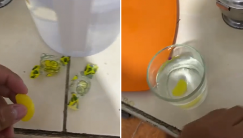 ¡Un genio! Peruano utiliza caramelos de limón para hacer limonada por alza de precios