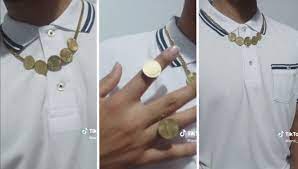 Peruano es viral por crear sus propias joyas con monedas de 10 céntimos: «El Señor de Sipán» | VIDEO