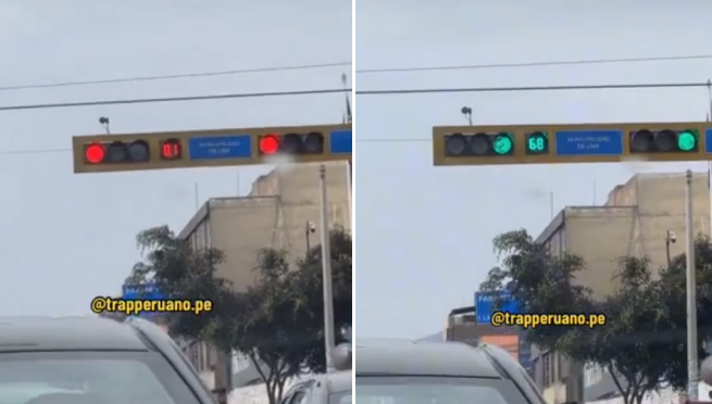Puertorriqueño queda sorprendido al ver que los semáforos peruanos tienen contador: «Y aun así chocamos» | VIDEO