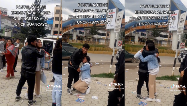 Joven llora de emoción tras enterarse que ingresó a la UNCP de Huancayo: «Valió la pena su esfuerzo»