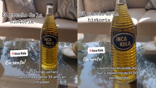 ¿Locura? Peruano vende a 5000 mil dólares su Inca Kola de 34 años de antigüedad