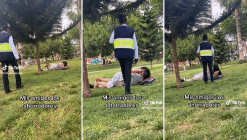 Jóvenes no miden la pasión y serenazgo los bota del parque: «Amor en tiempos de misios» | VIDEO