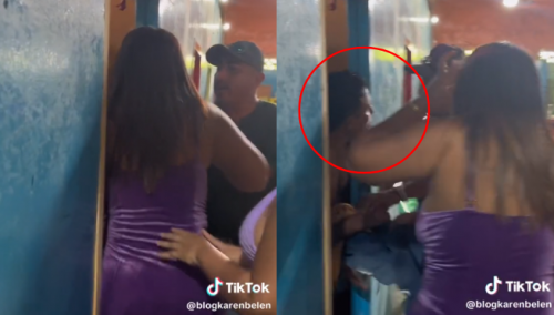 Mujer saca de los pelos a su esposo de un prostíbulo y miles quedan impactados