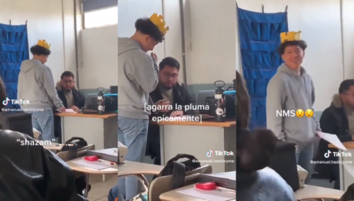 Le grita “¡Shazam!” a su profesor para que le suba la nota, pero termina reprobado