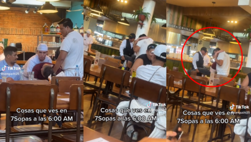 Peruano se queda dormido en restaurante y cocineros lo sacan cargado: «Excelente servicio» | VIDEO