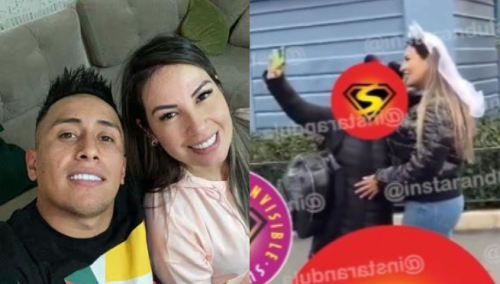 Pamela López es captada con velo de novia en París tras perdonar a Christian Cueva