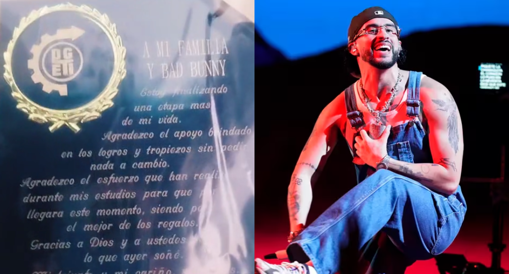 Estudiante dedica su título a Bad Bunny y su madre enfurece: «¿Tengo que agradecerle a ese cab***?»