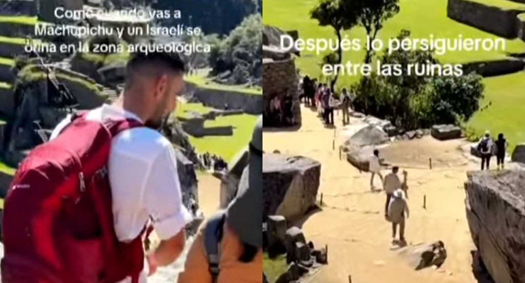 ¡Indignante! Turista israelí es captado orinando en Machu Picchu