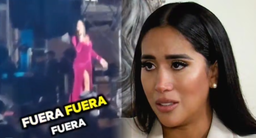 Melissa Paredes fue abucheada cuando animaba en Arequipa: «Fuera, fuera»
