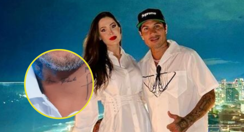 Paolo Guerrero sorprende al tatuarse el nombre de Ana Paula Consorte en el cuello