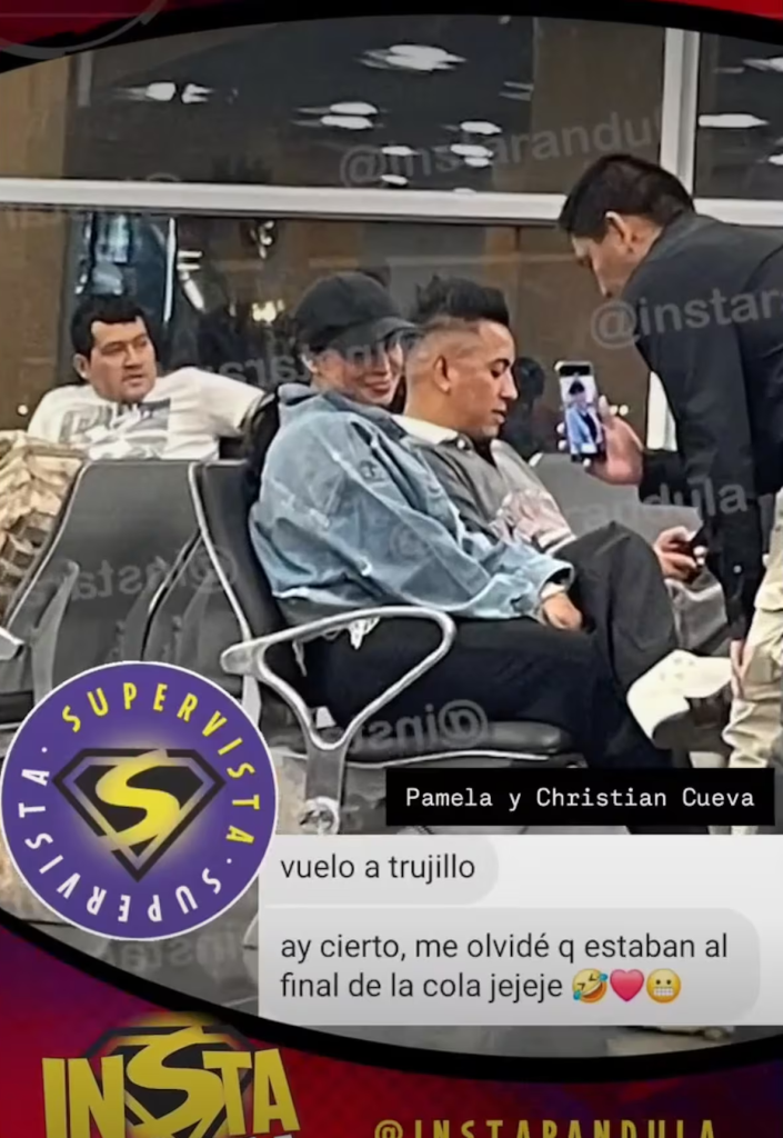 Christian Cueva y Pamela Franco en el aeropuerto | Fuente: Instarandula