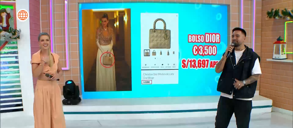 El bolso Dior de Brunella Horna cuesta 3,500 euros en Europa | Fuente: América Hoy