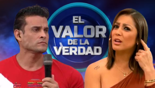 Karla Tarazona molesta con Christian Domínguez por no querer ir a “El valor de la verdad”: “Si me quieres creer, bien”