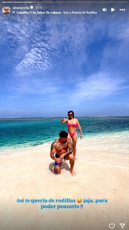 Christian Domínguez y Karla Tarazona en el Caribe.