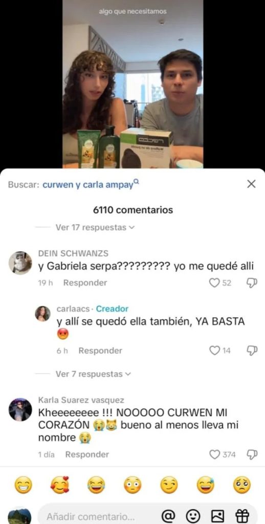 Carla Campos molesta