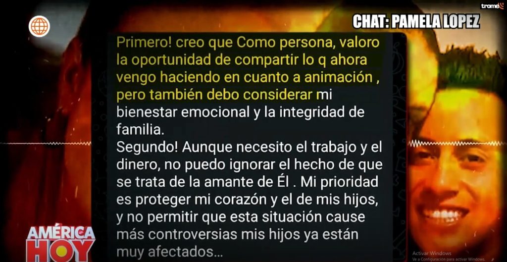 Pamela López responde a Pamela Franco